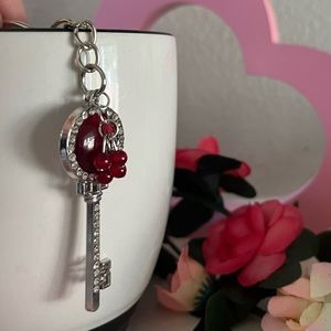 handmade Red Key Keychain